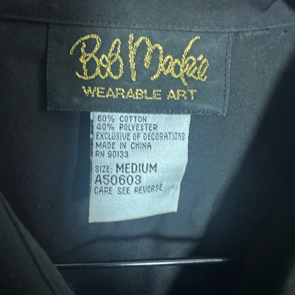 Bob Mackie Black Wearable Art Shirt - image 4